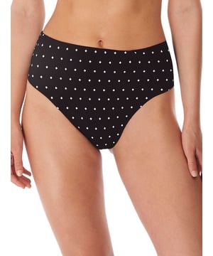 Freya Jewel Cove High Waist Bikini Brief. High waist and scoop leg line features. Product is recommended hand wash only.