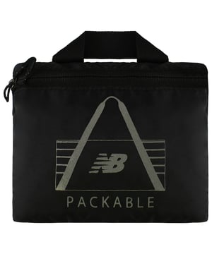 New Balance Packable Logo Adjustable Straps Mens Black Duffle Bag 500330 BK