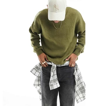 Jumpers & Cardigans by ASOS DESIGN Layerup Plain design Crew neck Drop shoulders Oversized fitSold By: Asos