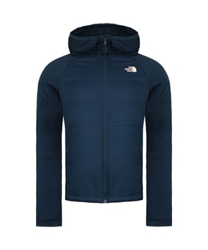 The North Face Fast Hike Mens Blue Hybrid Jacket is a versatile jacket that is perfect for hiking, backpacking, and other outdoor activities. It is made from a combination of a water-resistant shell and a warm fleece lining, making it a great choice for both wet and cold weather. The jacket also features a number of features that make it comfortable and easy to wear, such as a relaxed fit, a full-length front zip, and a drawcord hem. 
 Features:  

- Water-resistant shell 
- Warm fleece lining 
- Relaxed fit 
- Full-length front zip 
- Drawcord hem 
- Handwarmer pockets 
 Hood with adjustable drawcord 
The North Face Fast Hike Mens Blue Hybrid Jacket is a great choice for anyone looking for a versatile and comfortable jacket for outdoor activities. It is warm, water-resistant, and has a number of features that make it easy to wear.