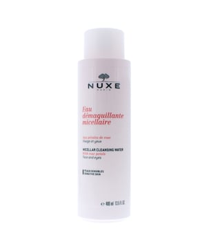 This micellar cleansing water removes makeup from face eyes and lips. It gently cleanses purifies and softens leaving your skin clean soft and comfortable. Suitable for sensitive skin and all skin types.