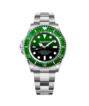 Bobroff BF0002ibv - Reloj para hombre automático acero inoxidable• material: acero inoxidable• cristal: saphir• pulsera: acero inoxidable• correa: plata negro• resistencia al agua: 1000 m (100 ATM)• tamaño de la caja: 44 mm