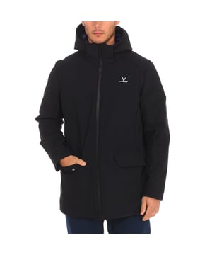Waterproof jacket Vuarnet.
 Removable hood.
 Zip closure.
 Two hand pockets with button closure.
 One internal zipper pocket.
 Brand logo on the upper front side and on the upper back.
 Seams seen in tone.
 Composition: 80% Polyamide, 20% Elastane
 Care:
Handwash.
 Do not iron.
 Do not use dryer.
 Do not use bleach.
 Do not dry clean.