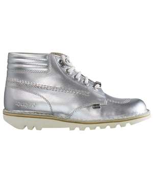 Boots de cuero suave de tobillo de tobillo de pateadores 1_15664_silver