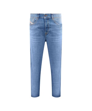 Look sharp in our Diesel D-Luster Blue Jeans. These stunning blue denim pants feature a slim fit, perfect for any occasion. Dress them up for a night out on the town or keep it casual for a day in the park. Style with confidence and stand out from the crowd.,  Button Fly, Button Fasten , 99% Cotton, 1% Elastane Stretch Denim. Slim Fit, Tapered Leg, Faded Style, Branded Coin Pocket, Diesel Branded Badge,  Branded Coin Pocket, Diesel Branded Badge