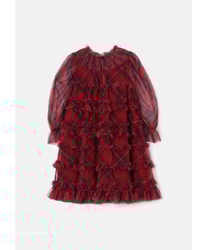 There's not mesh you won't love about this dress. Ruffle details - check. Layers of volume - check. Check - check! Scrumptious and perfect for party season.
