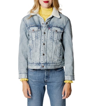 Dit spijkerjasje voor dames van Levi's is gemaakt van denim. Dit model heeft een klassieke kraag, lange mouwen en een knoopsluiting.details van deze spijkerjasje:stijlnaam: Ex boyfriend truckerteddy detail2 borstzakken2 steekzakken