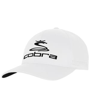 Cobra Pro Tour Stretch Fit White Adjustable Mens Golf Cap 909493 02