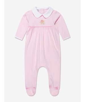 Grace your little one's wardrobe with the luxurious Baby Girls Sweet Gingerbread Collared Babygrow in Pink by Magnolia Baby, available in elegant white. This designer piece promises an elegant and comfortable fit for your baby girl, boasting the following features: Contemporary Print Designer: The fashionable gingerbread print enhances its visual appeal, transforming it into more than just a regular top. Unparalleled Comfort: Crafted from the softest high-end materials, it guarantees your baby's unparalleled comfort, making it ideal for her playful escapades. Wardrobe Upgrade: Uplift your baby girl's wardrobe today with the chic Baby Girls Sweet Gingerbread Collared Babygrow in Pink in White. Make her feel special and stand out with style - order now!