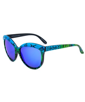 Gafas de sol de mujer de color verde, azul y negro - Italia Independent 0092INX033000• material: acetato• color: verde, azul y negro• tamaño: 58/20/140 mm (longitud de la lente / ancho del puente / longitud de la varilla)  