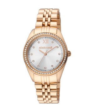 RC5L036M0075 Roberto Cavalli 4894626190377 Reloj de mujer de cuarzo de acero inoxidable plateado 5 ATM 31 mm