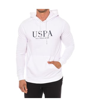 Sweater U.S. POLO ASSN.
 Verstelbare capuchon met trekkoord.
 Merkopdruk op de voorkant.
 Kangoeroezak aan de voorkant.
 Geribde manchetten en tailleband.
 Naden in toon zichtbaar.
 Samenstelling: 95% Katoen, 5% Elastaan
 Onderhoud:
Wassen op maximum temperatuur 30º.
 Strijken op lage temperatuur.
 Geen bleekmiddel gebruiken.
 Niet in de droger.
 Niet chemisch reinigen.