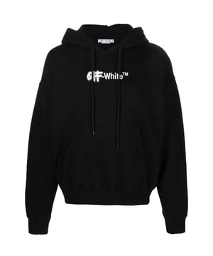 Off-White Spray Helvetica Skate Fit Schwarzer Kapuzenpullover. Het calibratie- en kaliber is een sudadera met een normale kap van Off-White. Met een modern ontwerp en een iconisch logo is de kappullover met Sicherheit een Gesprachsstarter. Zeigen Sie Ihren einzigartigen Stil! Druk op het logo op de pagina van de fiets. Verstellbare Kapuze mit Kordelzug, grote Kangurutasche vorne, normale Passform. 100% Baumwolle, hergestellt en Portugal. Stijlcode: OMBB085F22FLE0021001