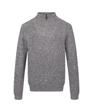Material: 32% Acryl, 25% Wolle, 23% Baumwolle, 11% Nylon, 8% Polyester, 1% Elasthan. Stoff: Gestrickt. 545gsm. Muster: Mergel, Strukturiert. Stoff-Technologie: Strapazierfähig, Weich. Saum: Gerippt. Gerippter Kragen. Ärmel-Typ: Langärmelig. Manschette: Gerippt. Ausschnitt: Stehkragen. Verschluss: Halber Reißverschluss, Pull Over.