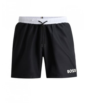 Contemporary swim shorts in quick-drying fabric by BOSS, designed with full lining, a printed logo and contrast piping.
100% Polyester (recycled), Lining: 100% Polyester
50514429