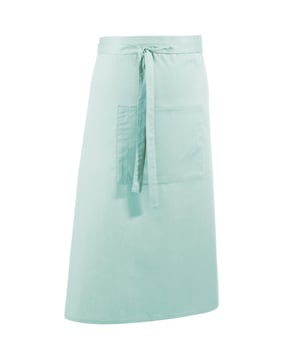Set van 2. Lang continentaal staafschort met een enkele zak en een gecombineerd pennenzakje. Maat: één maat. Afmetingen: breedte 90cm, lengte 80cm. Stof 65% Polyester 35% Twill katoen. Gewicht 195gsm.