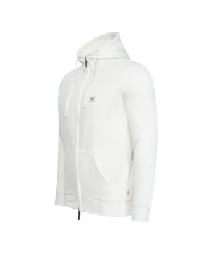 Cappuccino Italia Capucha polar para hombre. El Fleece Hood está hecho de algodón y poliéster, y tiene un corte regular.  Marca: Cappuccino ItaliaNombre del modelo: Fleece HoodCategoría: chaleco hombreComponentes: algodón, poliésterColor: blanco