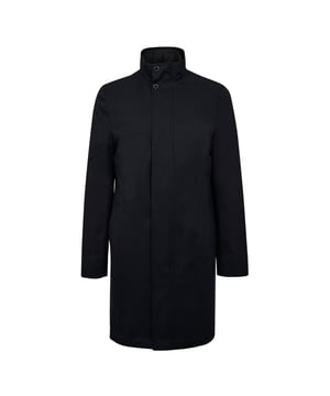 Men's Ted Baker Erolson Funnel Neck Coat in Navy.- Funnel neck.- Zip and popper fastening.- Pockets.- Removable quilted lining.- Mid-length.- Material: 100% Polyester. Ref: 272518NAVY.