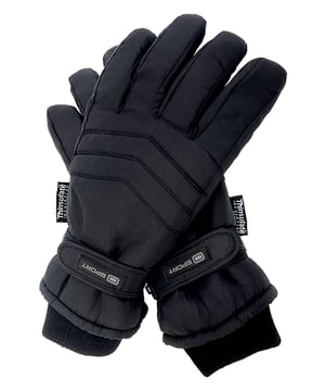 A pair of ski Gloves that offers warmth, comfort and performance is an essential when you are heading off on you next ski trip. These men’s Thinsulate ski Gloves have all of these qualities in abundance and are sure to stay reliable when you are enjoying the slopes. These Thinsulate ski Gloves have many qualities that make them great for the ski season. A fleece inner allows air to be trapped close to the skin, keeping your hands thoroughly warm whilst wicking moisture away so that your hands can stay fresh. There is a grip on the fingers of the Gloves to give you extra control and when you do want to have a break and take them off there is also a wrist leash so you can keep them together and organised. There is also a Velcro strap to adjust the fit of the Gloves to your wrists. These Gloves are 3M Thinsulate 40 gram branded, a recognised brand that is known for its thermal qualities. These Gloves are available in black and there are 2 sizes to choose between including M/L and L/XL. These Gloves are made from assorted polyesters and are hand washable.