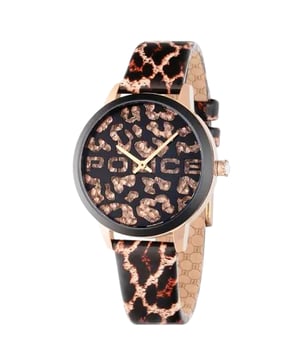 Police PL16028MSRB02 - Reloj para mujer cuarzo acero inoxidable• material: acero inoxidable• cristal: minèral• pulsera: cuero• correa: dorado• resistencia al agua: 0 m (0 ATM)• tamaño de la caja: 36 mm