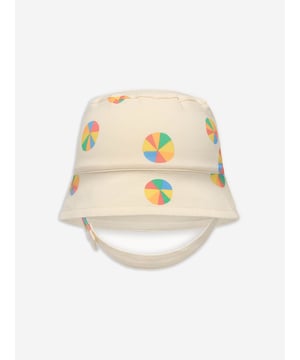 The Bonnie Mob depict passion and colour into their eco-friendly, sustainable abstracts. This girls bucket hat features parasol patterning via sustainable properties and an innovative perspective. They will look effortlessly adorable.‚ Note: There is Only a Strap For the Smallest Size (12-24m)‚ 95% Organic Cotton 5% Elastane