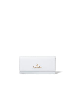 Cartera de mujer. El cierre es con botón de presión. Los bolsillos internos tienen tarjeteros y uno con cremallera. Los bolsillos externos están ausentes. Falta la correa para el hombro. Falta el mango. Hay un compartimento interno. El material exterior es 100% Piel Auténtica. Internamente es 100% Poliuretano. Medidas: 19,5x10x3,5 cm. Hecho en Italia