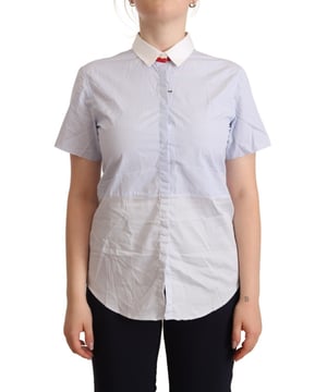 Nuevo con etiquetas  
100% auténtico polo AGLINI  
Mangas cortas  
Cierre con botones  
Cuello con solapa  
Color: Azul claro  
Detalles de logo  
Material: 100% algodón  
Material: 100% algodón