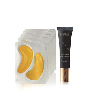 Eclat Skin London Gold 24K Under Eye Cream aims to smoothen the look of fine lines and wrinkles in the eye area. Smooth creamy texture absorbs quickly and leaves the eye area looking revitalised and soft. Activated with 24K Carat Gold and Vitamin A.

Key Ingredients:

24 K - CARAT GOLD
Gold has been used in skincare from Egyptian times, it is said that Cleopatra used to sleep with a gold mask. Gold is a true anti-ageing ingredient as it is anti-oxidant that protects, balances and calms the skin as well as aims to brighten and firm.

MACADAMIA OIL & ARGAN OIL
Macadamia and Argan oils are both lightweight quickly absorbing oils with great fatty acids ratio that moisturises the skin and boosts skin softness.

VITAMIN-A / RETINYL PALMITATE
Retinyl palmitate is the the ester of retinol (vitamin A) combined with palmitic acid, a saturated fatty acid. Retinyl palmitate is considered a less irritating form of retinol, and a gentler ingredient on sensitive skin. It has similar effect to Retinol that is known to be one of the best anti-ageing skincare ingredients in the world. It has an effect of repeatedly shedding the upper dermal layer forces the skin to produce new cells, this aims to boost skin renewal and smoothens the look of wrinkles.

USAGE : Squeeze pea size amount to your ring finger and gently dap around the eye area. Continue with Londonâ€™s Anti-Wrinkle Elixir Serum 24K Gold and Eclat Skin London Gold 24K Anti-Wrinkle Cream.