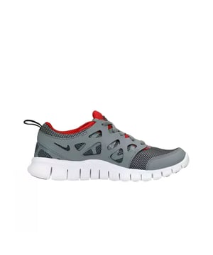 Nike Free Run 2 GS Lace Up Grijs Synthetisch Kinderschoenen 443742 035