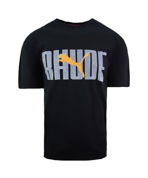Puma x Rhude Graphic Kurzärmel Crew Neck Schwarze Herren T-Shirt 596757 51