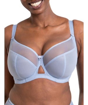 Curvy Kate Victory Balcony Bra. With side support, double-layered mesh sheer cup and four section design for uplift and forward projection. The product is recommended for hand wash only.