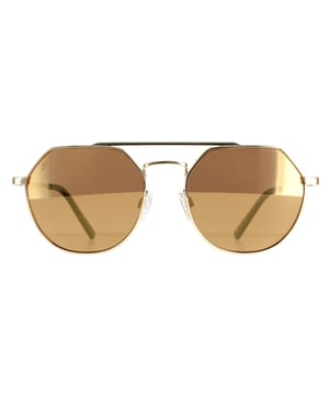 Serengeti Aviator unisex Shiny Light Gold Saturn -stuurprogramma's goud gepolariseerd Shelby Shelby zijn lichtgewicht metalen pilootstijl met een geometrisch topframe -ontwerp. Veerscharnieren en verstelbare neusstukken geven extra comfort. De geweldige fotochromische lenzen van Serengeti die zich aanpassen aan verschillende lichtomstandigheden, voltooien het geweldige pakket.