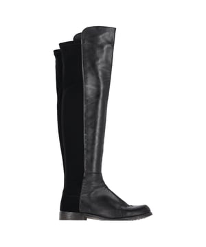 VINTAGE, RRP AS NEW
Elevate your footwear collection with the iconic Stuart Weitzman 5050 Knee-High Boots in Black Calfskin Leather and Suede. Renowned for their timeless design and impeccable craftsmanship, these boots combine luxurious black calfskin leather with soft suede, creating a perfect balance of elegance and versatility. The knee-high silhouette elongates the legs, while the signature stretch suede back ensures a form-fitting, comfortable fit that moves with you. With a sleek, refined design and a low block heel, these boots are ideal for both everyday wear and more polished, evening looks. Whether paired with dresses, skirts, or skinny jeans, the Stuart Weitzman 5050 boots offer a chic, sophisticated finishing touch to any outfit.

Stuart Weitzman 5050 Knee-High Boots in Black Calfskin Leather and Suede

Condition: Very good
Signs of wear: Minor markings, Lightly used but very well maintained. Minor mark at soles & creasing, light scuffing at the soles and heels.
Packaging: Dust bag
Color: Black
Material: Leather | calfskin leather
Size: EU | 37/UK4/US6.5
Measurements: Heel height: 30; Insole length: 270
SKU: NAPPUGBSH424962W