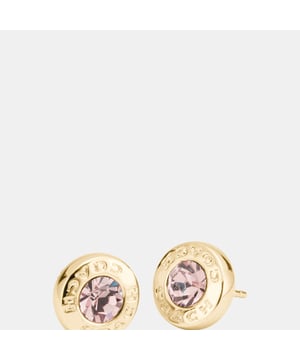 Open Circle Stone Stud Earring