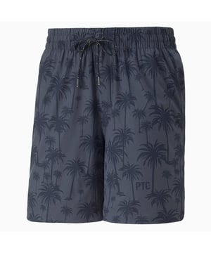 Los pantalones cortos de golf marina PUMA X PTC Palm Tree Crew de los hombres son probablemente una pieza de vestimenta de golf elegante y funcional que representa la colaboración entre PUMA y PTC (tripulación de palmera). Estos pantalones cortos de golf están diseñados para ofrecer estilo y rendimiento en el campo de golf, con elementos de diseño únicos inspirados en la asociación entre las dos marcas.

Características clave:

TELA: Los pantalones cortos de golf probablemente están hechos de una tela ligera y transpirable que proporciona comodidad y permite la facilidad de movimiento durante sus cambios de golf. La tela también puede tener propiedades de absorción de humedad para mantenerlo seco y cómodo durante sus rondas.

Diseño: como parte de la colaboración, los pantalones cortos de golf pueden presentar elementos de diseño distintivos, posiblemente exhibiendo logotipos, gráficos o patrones inspirados en PUMA y PTC (tripulación de palmera).

Color: los pantalones cortos probablemente están en un elegante color azul marino, que ofrece un aspecto clásico y versátil que combina bien con varios polos de golf y accesorios.

Fit: Puma ofrece varias opciones de ajuste para que sus pantalones cortos de golf se adapten a diferentes tipos y preferencias de cuerpo. Puede elegir entre un ajuste regular para una silueta cómoda y relajada o un ajuste más personalizado para una apariencia moderna y atlética.

Longitud: los pantalones cortos de golf generalmente tienen una longitud de la mitad de los tiempos, proporcionando facilidad de movimiento mientras mantienen un aspecto sofisticado y apropiado para el golf.

Bolsillos: es probable que los pantalones cortos de golf presenten bolsillos funcionales, que ofrecen un almacenamiento conveniente para camisetas, bolas, cuadros de mando o artículos personales durante su ronda.

Características de rendimiento: los pantalones cortos de golf PUMA a menudo incluyen características basadas en el rendimiento, como telas estacionadas y ventilación, para mejorar su comodidad y movilidad en el campo de golf.

Versatilidad: aunque están diseñados para el golf, estos pantalones cortos también se pueden usar para varias ocasiones casuales