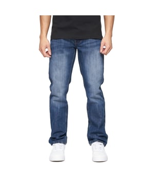 60% Baumwolle, 40% Polyester. Gewebe: Denim, Marmorwäsche. Design: Used-Look, Geprägt, Logo. Taschenart: Zwei Seitentaschen, 2 Taschen hinten, Eine Münzentasche. Hosenschlitz mit Reißverschluss. Rückenaufnäher, Gürtel, Gürtelschlaufen, Knöpfe mit Logo, Kontrastnähte, Vernietet. Taille: Kontrastierter Innenbund. Passform: Gerade.