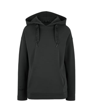 Damen Hoodie von der Marke JOOP! Lockerer Schnitt für optimalen Komfort. Kapuze mit breitem Kordelband mit Logoprint. Jersey-Qualität aus Baumwoll-Mix (BCI).
