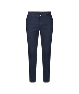 Chinos para hombre de la marca Presly & Sun. Confeccionado en algodón orgánico y elastano, el chino de Presly & Sun tiene un corte entallado. El suave algodón y el elastano garantizan una gran comodidad.  Marca: Presly & SunNombre del modelo: Samuel ChinoCategoría: chino de hombreComponentes: algodón/elastanoColor: azul