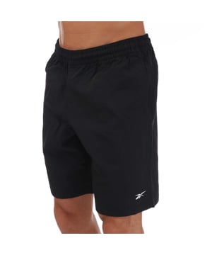 Mens Reebok Training Essentials Utility Shorts in black.- Drawcord on elastic waist.- Side pockets.- Back patch pocket.- Regular fit.- 100% Polyamide.- Ref: GU0793