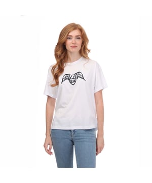 Womens Armani Graphic T-Shirt.- Crew neck.- Short sleeves.- Printed logo.- 100% cotton.- Ref: 8N2T7D2JSY0100