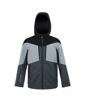 100% Recycled Polyester. Lining: Mesh. Design: Contrast, Logo. 165gsm. Fabric Technology: Breathable, Isotex 15000, Stretch, Taped Seam, Water Repellent. 360 Degree Reflection. Cuff: Adjustable. Neckline: High Collar, Hooded. Sleeve-Type: Long-Sleeved, Taffeta Lined. Hood Features: Grown On Hood. Pockets: 2 Chest Pockets, Zip, 2 Lower Pockets. Fastening: Full Zip. 10000g/m²/24hrs. Hem: Shockcord Hem. 7-8 Years: 26 in. 13 Years: 32 in. 9-10 Years: 28.5 in. 5-6 Years: 24 in. 11-12 Years: 31 in. 3-4 Years: 22.5 in. 14 Years: 33 in. 15-16 Years: 36 in.