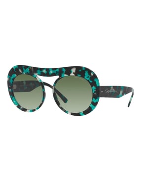 Giorgio Armani Vrouwen Zonnebril AR8178-56558E - Materiaal: Acetaat - Kleur frame: Groen - Afmetingen: 52/20/140 mm (Diameter lens / Brug formaat / Lengte veren)