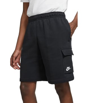 The Nike Sportswear Club Fleece Shorts are made with a soft, brushed-back fleece that provides a comfortable feel ready for everyday wear  . - - .  Elastic waistband with an adjustable drawcord lets you personalize the fit  . - - .  A flap pocket on the left leg provides additional storage for your phone and other small essentials  . - - .  Brushed-back fleece fabric feels soft and smooth  . - - .  Standard fit for a relaxed, easy feel.