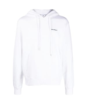 Entdecken Sie den Off-White Logo White Hoodie – ein stilvolles Statement-Stuck mit einzigartigem Design! Mit seinem wirklich auffalligen Look ist dieser Kapuzenpullover perfekt, um einen auffalligen Eindruck zu hinterlassen. Tragen Sie es mit Selbstvertrauen und erhalten Sie an jeder Ecke Komplimente!, Weiss, verstellbare Kapuze mit Kordelzug, grosse Kangurutasche vorne, schmale Passform, 100 % Baumwolle, hergestellt in Portugal, weisser Kapuzenpullover, Streetwear