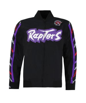 Mitchell & Ness NBA Hook Shot Warm Up Jacket Toronto Raptors WUJKMG18067 TRABLCK