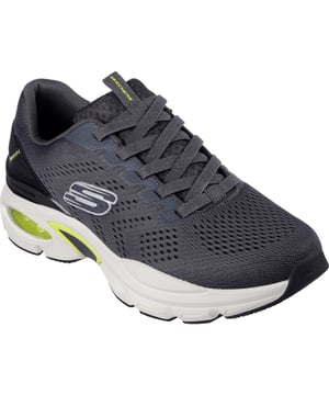 Zeigen Sie Ihren Komfort in Skechers Skech-Air Ventura. Dieses sportliche, vegane Modell verfügt über ein Obermaterial aus Mesh und Synthetik mit Stretch-Schnürung, eine Skechers Air-Cooled Memory Foam Einlegesohle und eine sichtbare Skech-Air Zwischensohle.