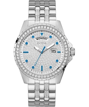 GUESS GW0218G1 reloj mujer cuarzo• material: acier inoxydable• cristal: minèral• pulsera: acero inoxidable• correa: argent• resistencia al agua: 50 m (5 ATM)• tamaño de la caja: 44 mm