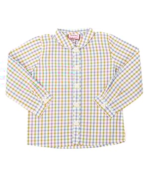 Camisa de manga larga.
Cuello de solapa.
Cierre de botones en la parte delantera.
Puño con cierre de botones.
Costuras vistas a tono.
 Composición: 100% Algodón
 Cuidados:
- Lavar a máx. 30ºC.
- No usar lejía.
- Planchar a temperatura baja.
- Admite limpieza en seco.
- No usar secadora.