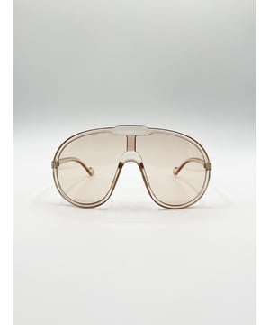 Wave Mask Sunglasses in Champagne
Frame Colour: Champagne
lens Colour: Champagne
Material: PC Lens PC Frame
One Size
SKU: SG2400434
UV 400 PROTECTION IN ACCORDANCE WITH 89/686/EEC BS EN ISO 123-1:2013
FDA Approved