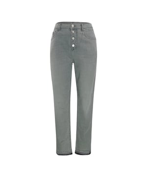 Graue Jeanshose von Belstaff, Knopfleiste, 100 % Baumwolle. Hergestellt in Tunesien, geprägtes Belstaff-Abzeichen